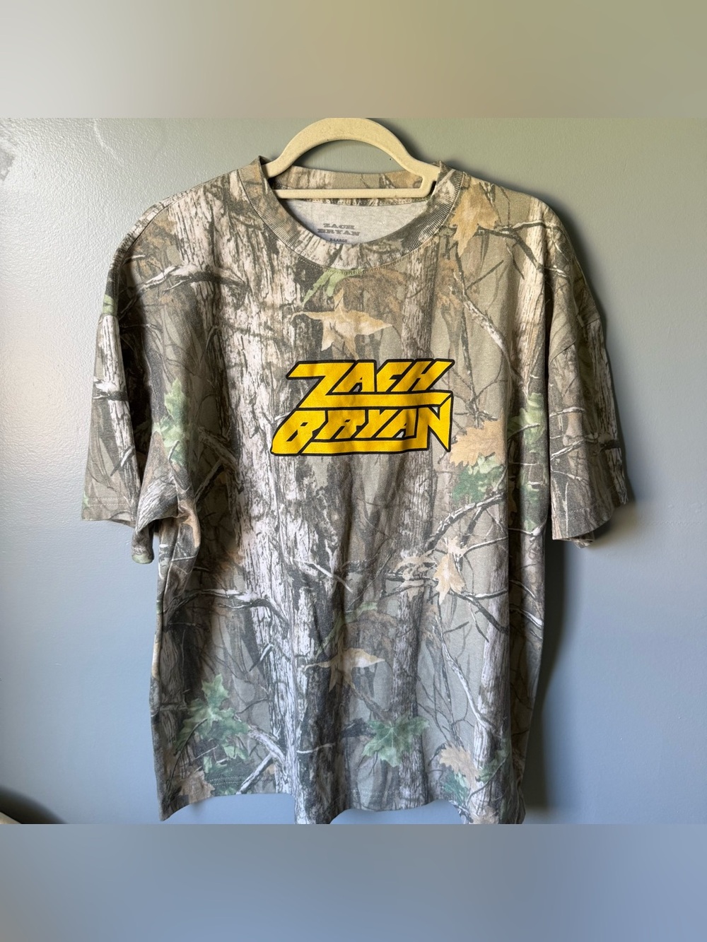 Zach Bryan Camo Tour Tee Size XL